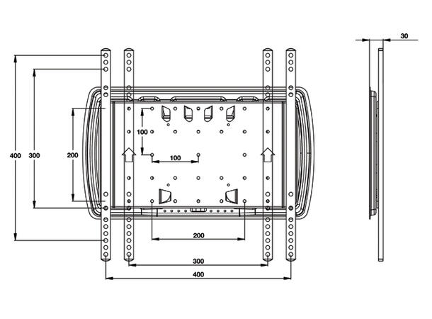 Multibrackets TV veggfeste T/T Superslim veggarm for TV 